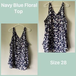 Lane Bryant Double V-Neck Swing Tank - Size 28